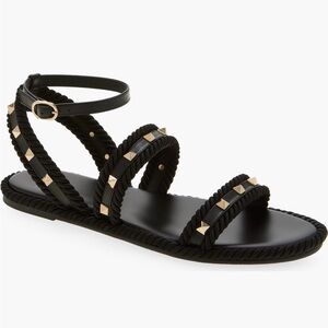 Valentino Garavani Rockstud Ankle Strap Sandal